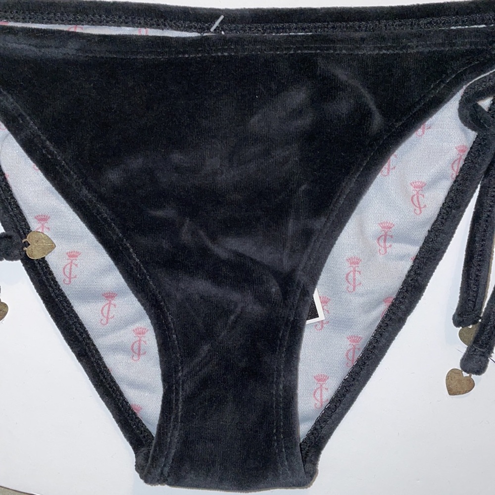 Black velour Juicy Couture bikini bottom
